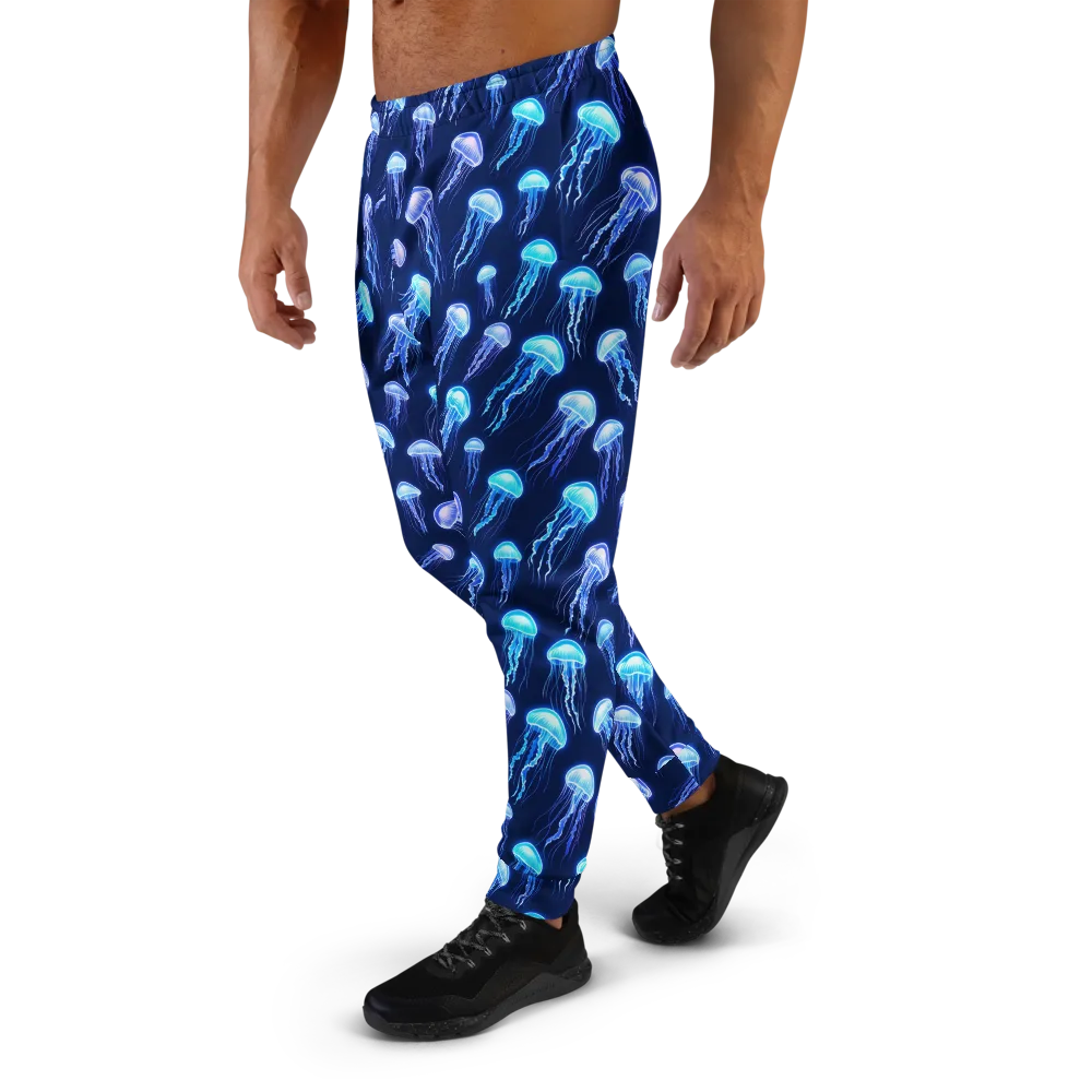 Electric Jellyfish on Men's Joggers — Left