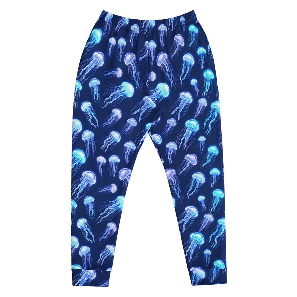 Electric Jellyfish on Men's Joggers — Front