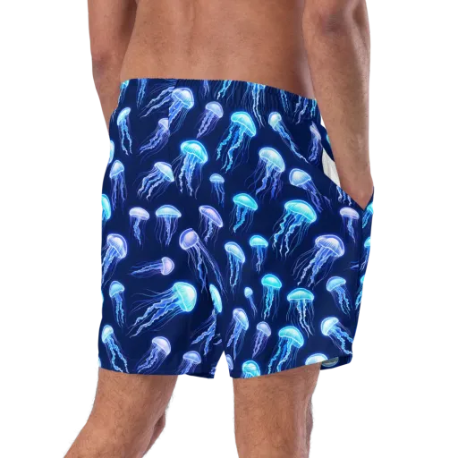 Electric Jellyfish on a Swim Trunks