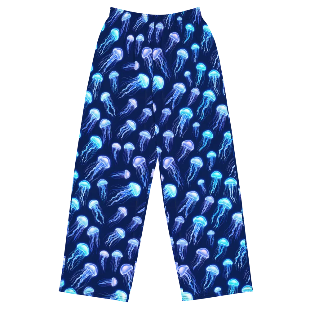 Electric Jellyfish on Wide-Leg Pants — Front