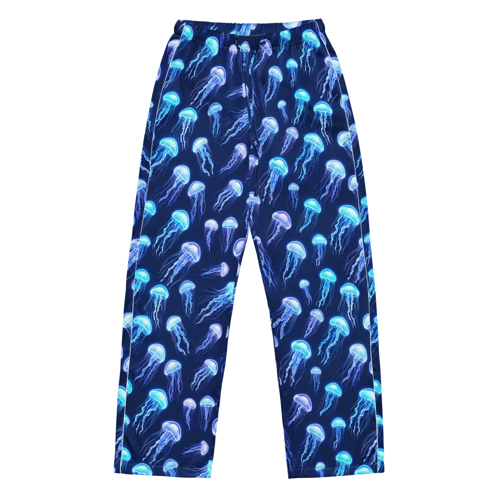 Electric Jellyfish on Women's Pajama Pants — Front