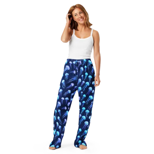 Electric Jellyfish on a Women's Pajama Pants