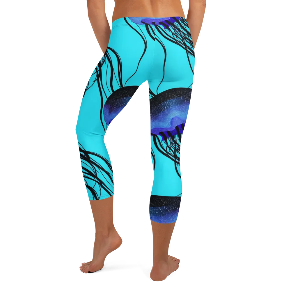 Electric Jelly on Capri Leggings — Back