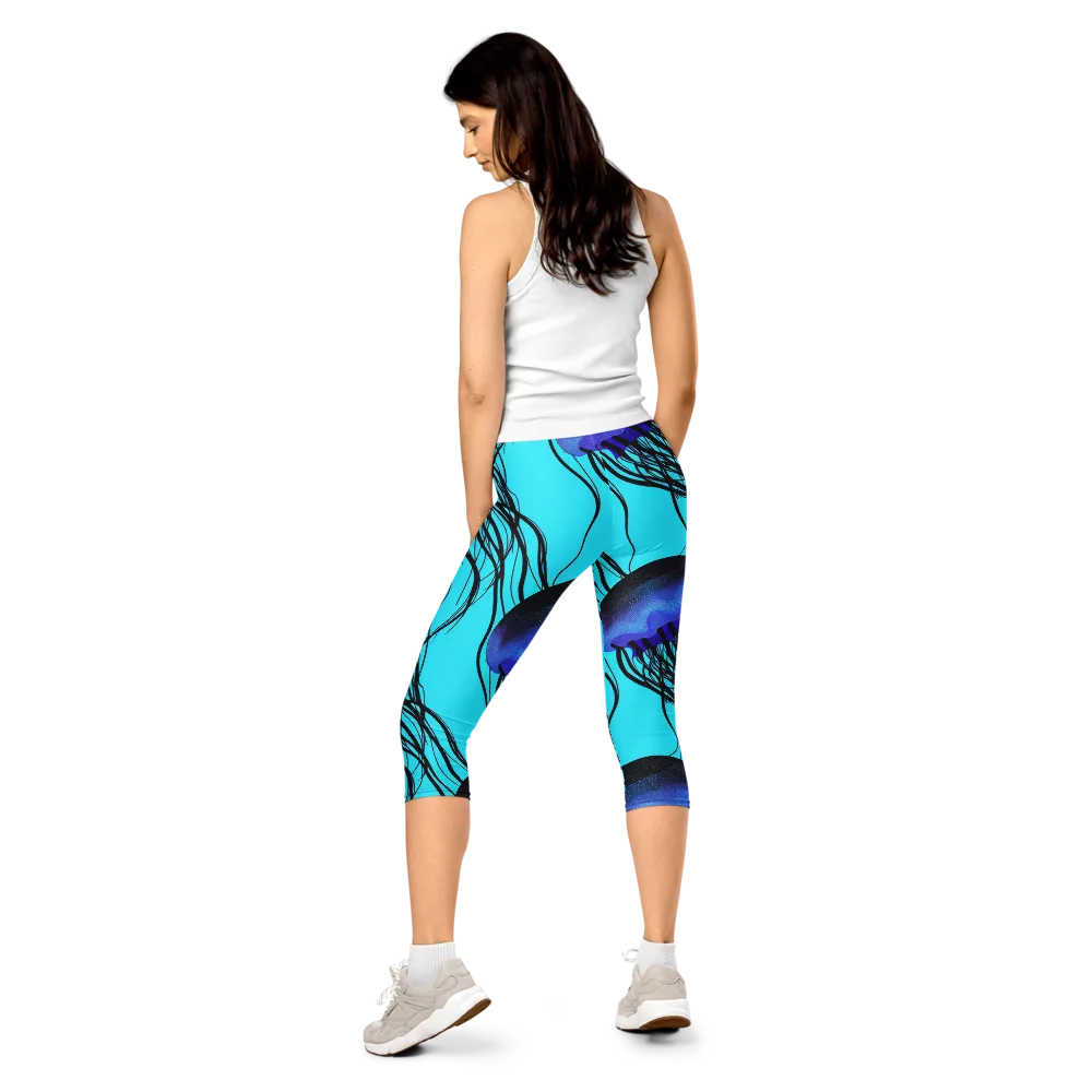 Electric Jelly on Capri Leggings — Back