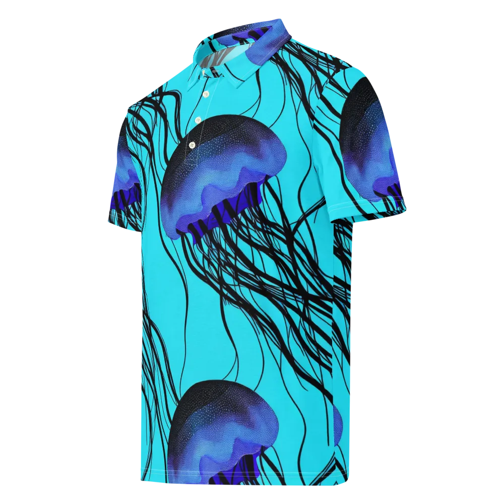 Electric Jelly on Men's Slim Fit Polo Shirt — Left Front