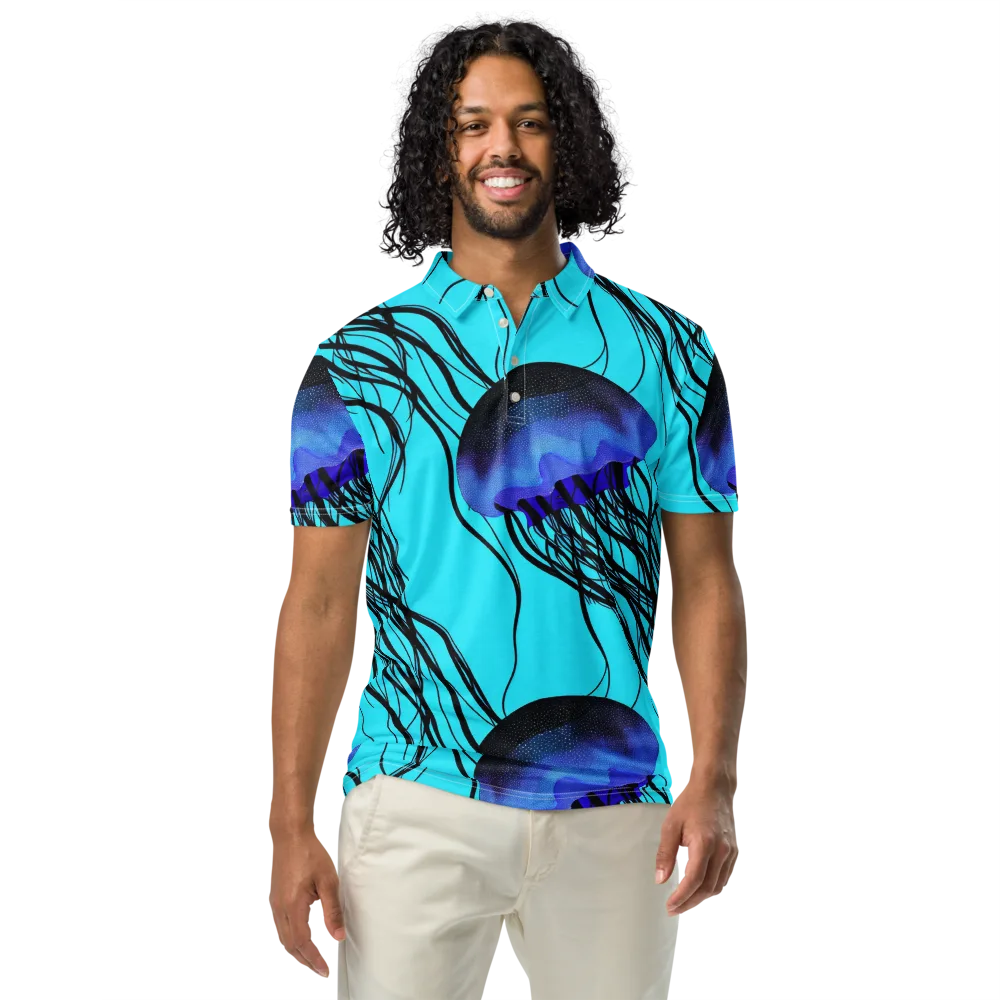 Electric Jelly on Men's Slim Fit Polo Shirt — Front