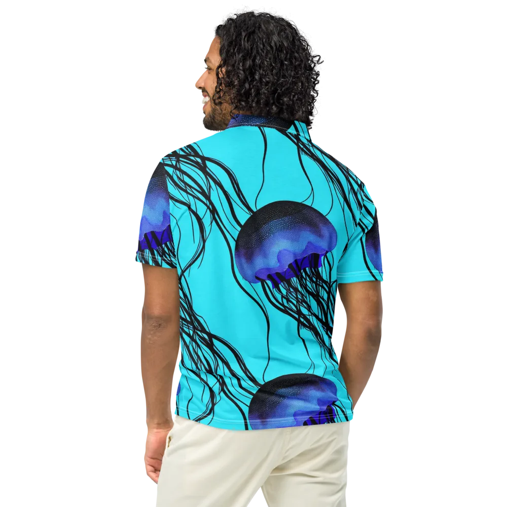 Electric Jelly on Men's Slim Fit Polo Shirt — Back