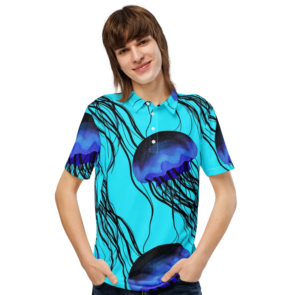 Electric Jelly on Men's Slim Fit Polo Shirt — Front