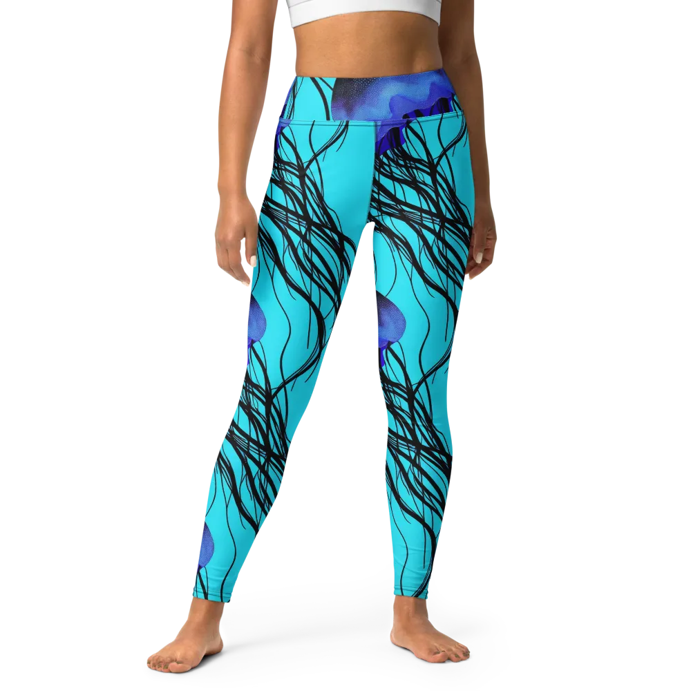 Electric Jelly on Yoga Leggings — Front