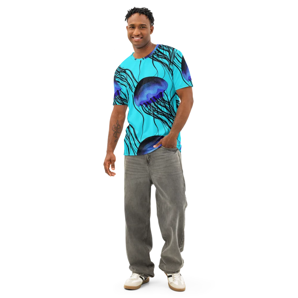 Electric Jelly on Men's Cotton Crew Neck T-Shirt — Front