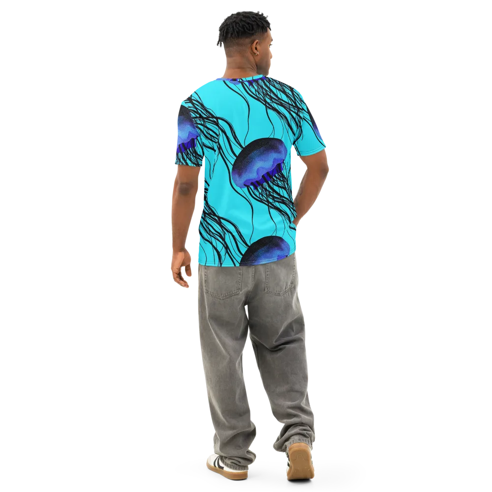 Electric Jelly on Men's Cotton Crew Neck T-Shirt — Back