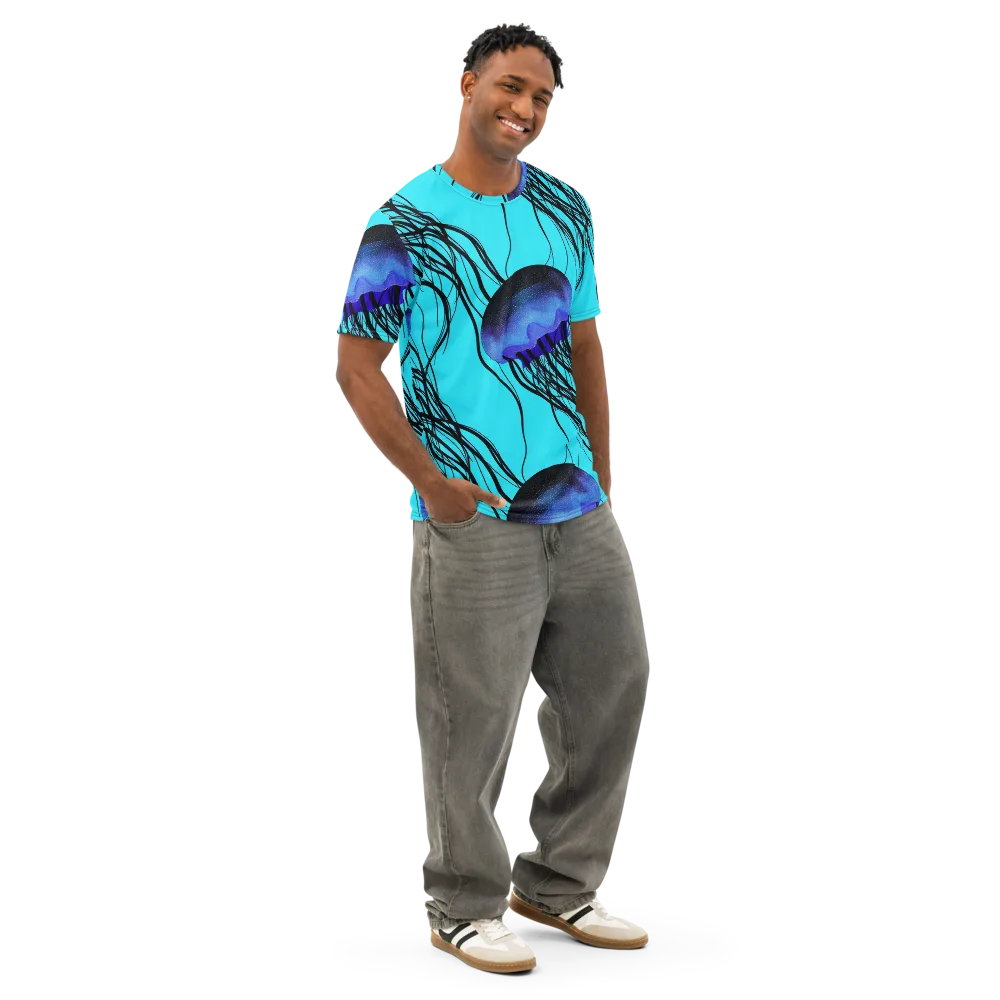 Electric Jelly on Men's Cotton Crew Neck T-Shirt — Right Front