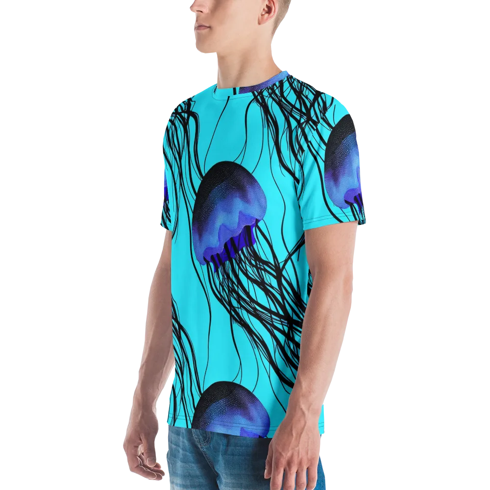 Electric Jelly on Men's Crew Neck T-Shirt — Left