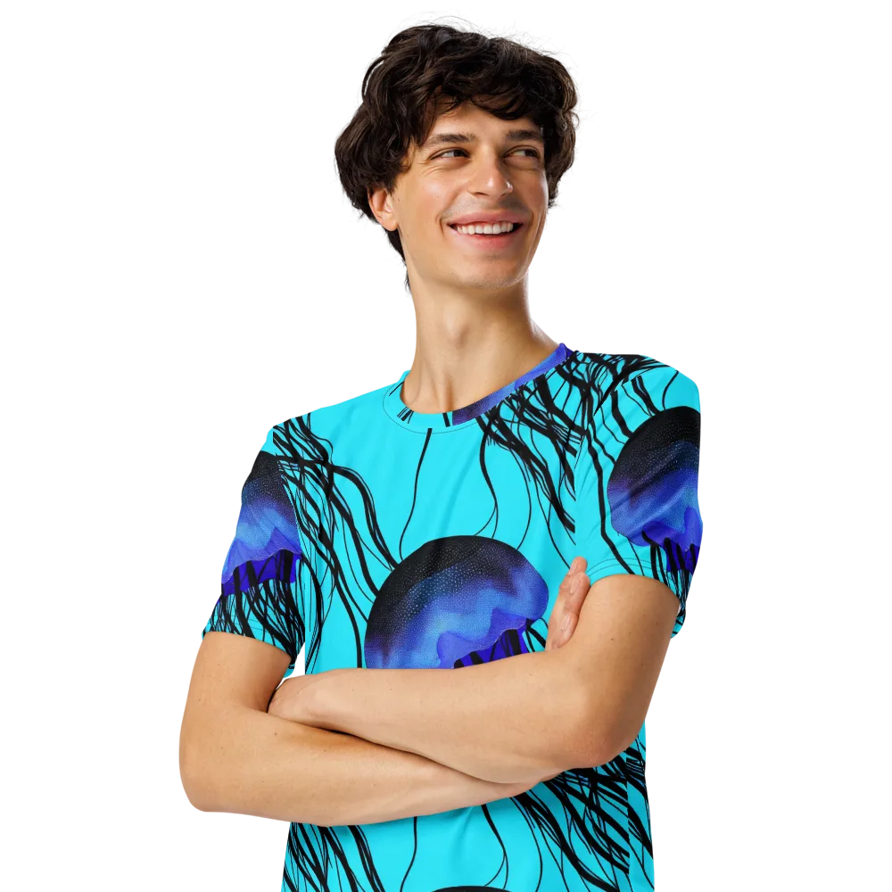 Electric Jelly on Men's Crew Neck T-Shirt — Left Front
