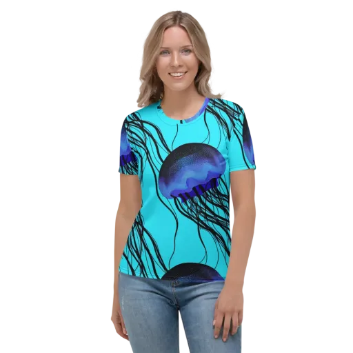 Electric Jelly on a Women's Crew Neck T-Shirt