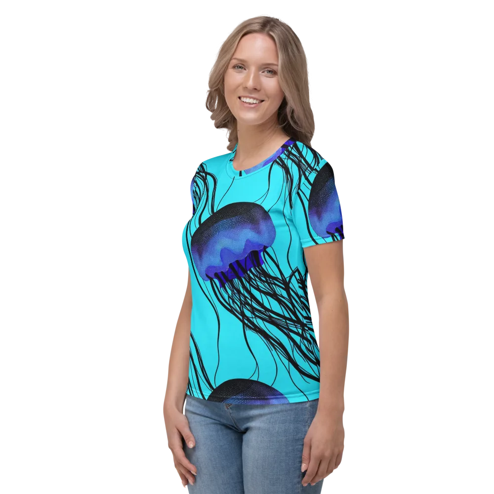 Electric Jelly on Women's Crew Neck T-Shirt — Left
