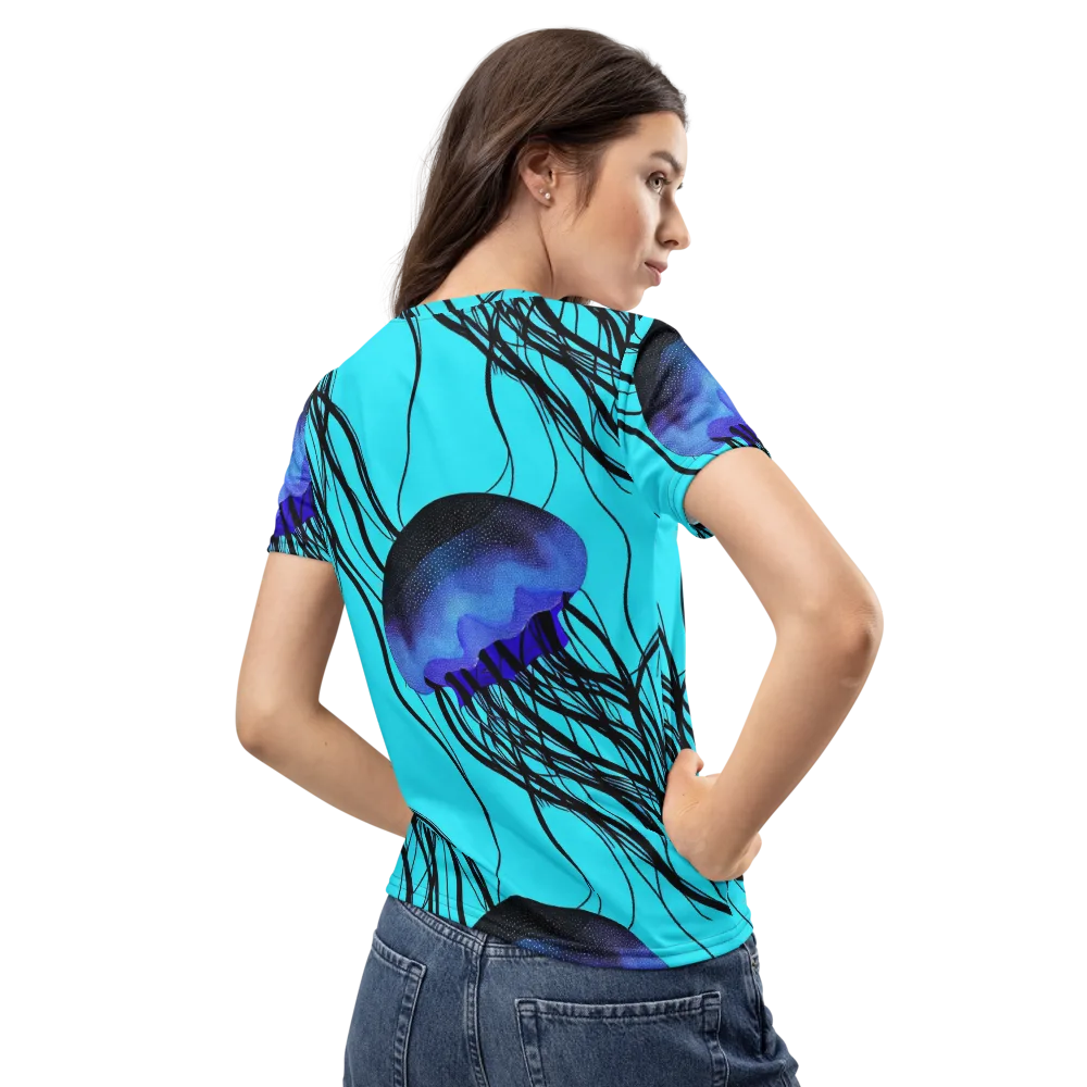 Electric Jelly on Women's Crew Neck T-Shirt — Back