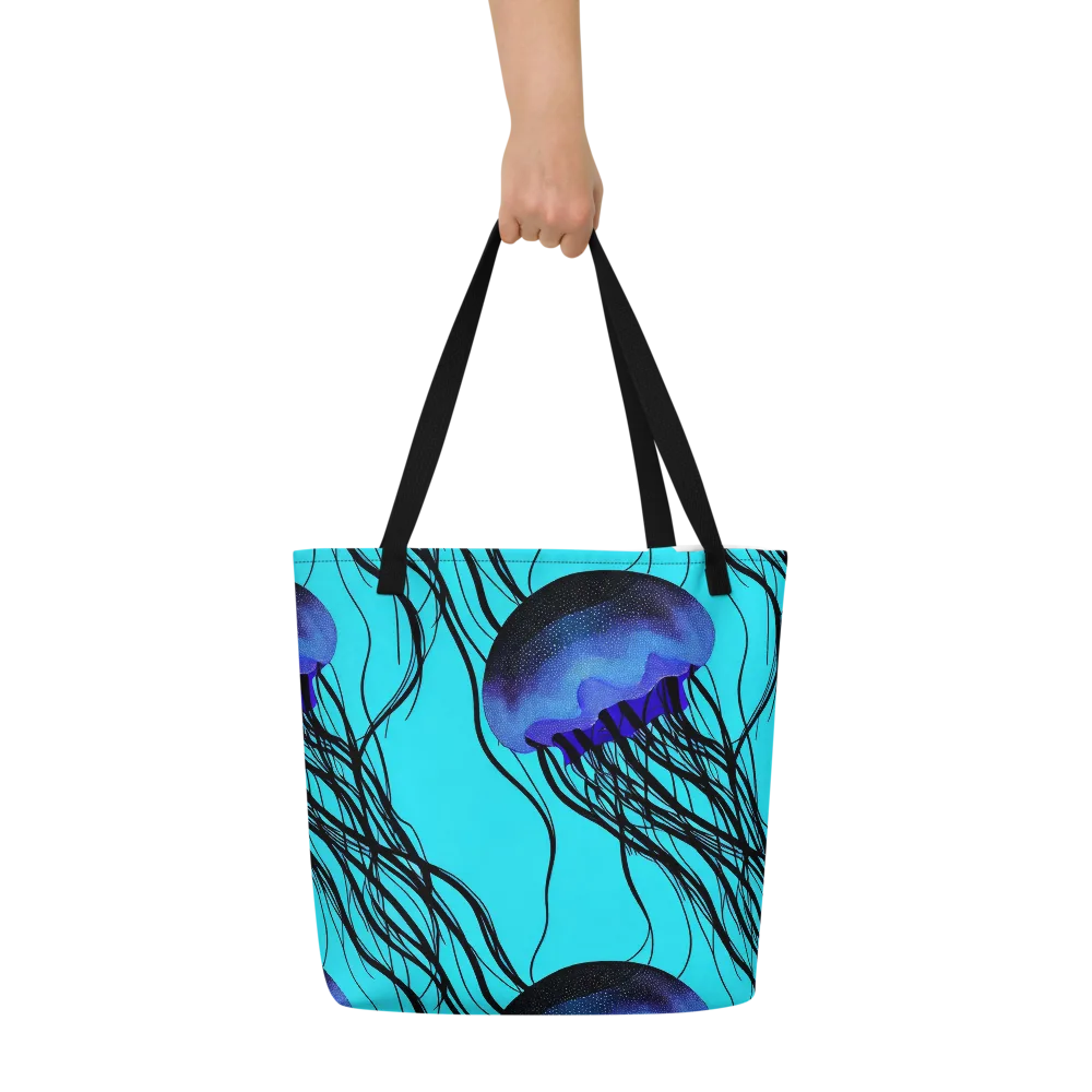 Electric Jelly on Large Tote Bag W/ Pocket — Front
