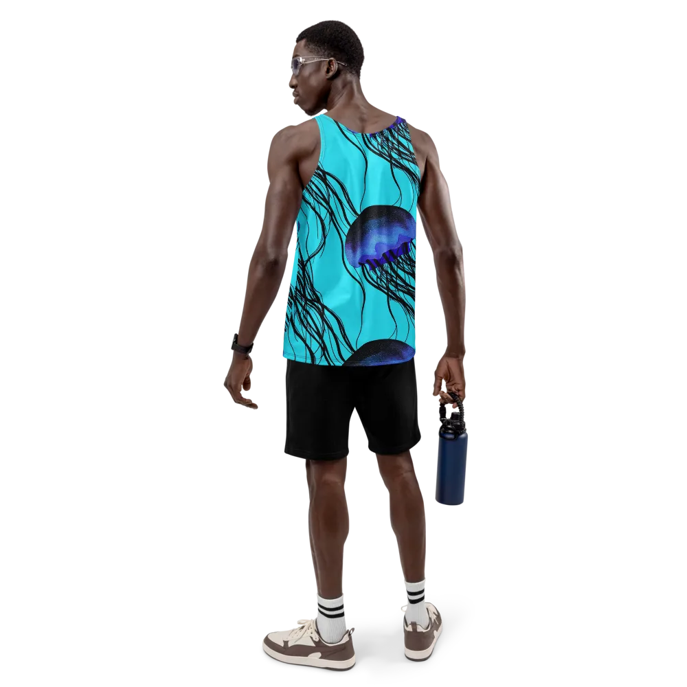 Electric Jelly on Men's Tank Top — Back