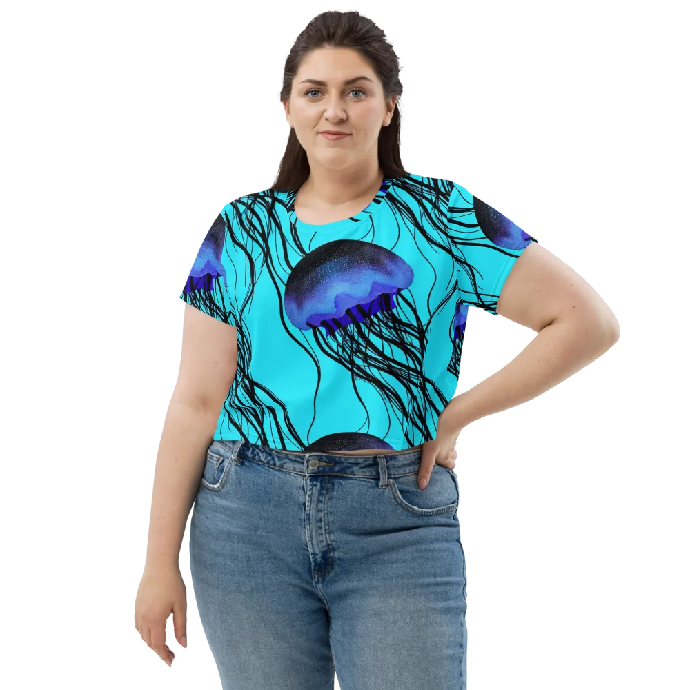 Electric Jelly on Crop Tee — Front