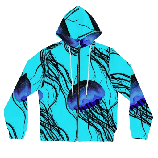 Electric Jelly on a Women's Full-Zip Hoodie