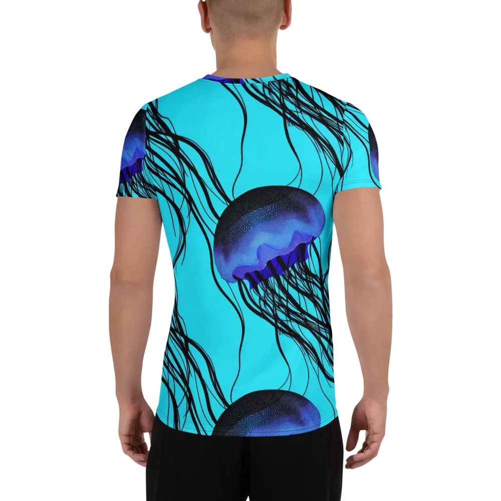 Electric Jelly on Men's Athletic T-Shirt — Back