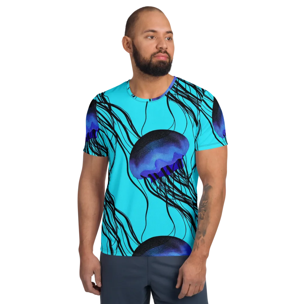 Electric Jelly on Men's Athletic T-Shirt — Front
