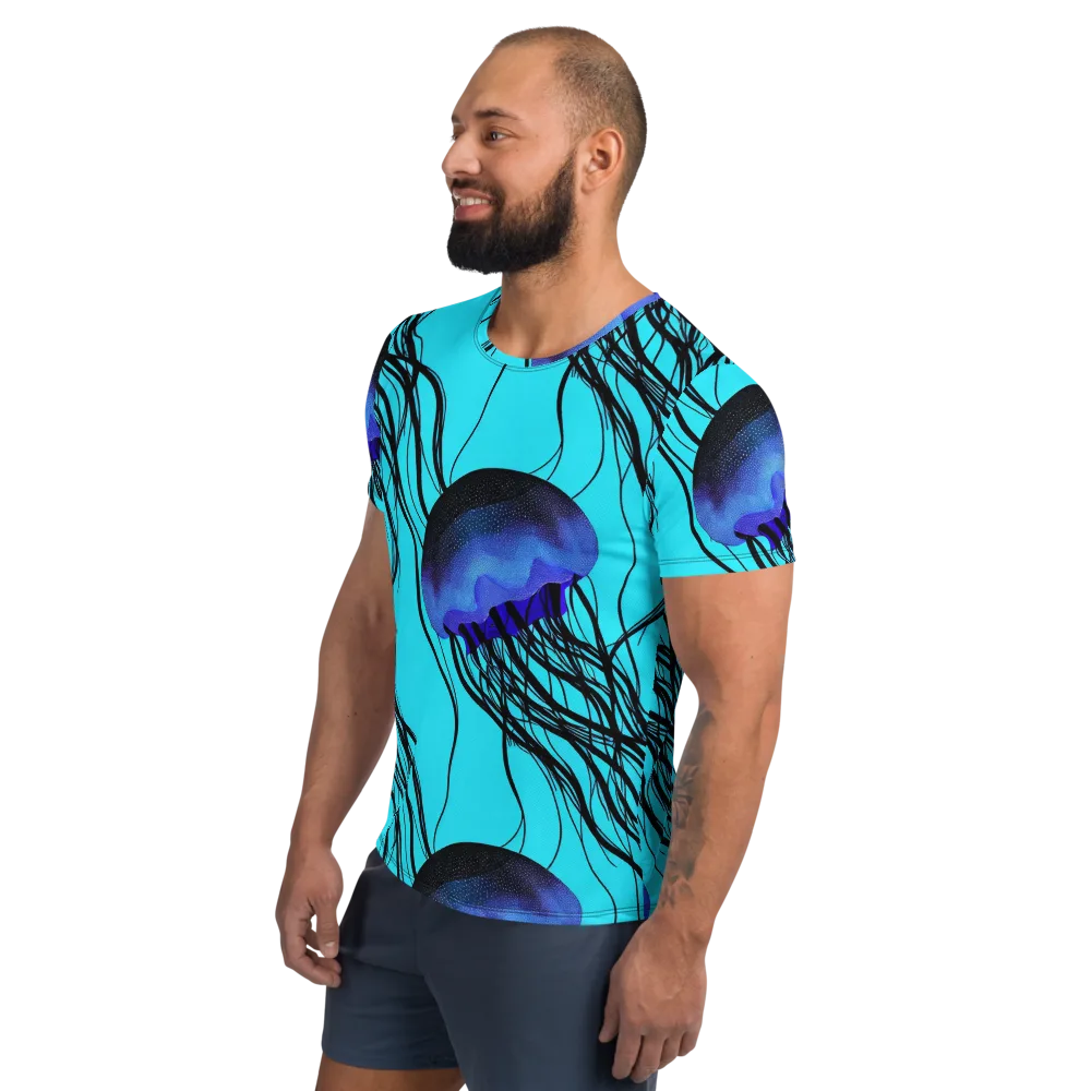 Electric Jelly on Men's Athletic T-Shirt — Left