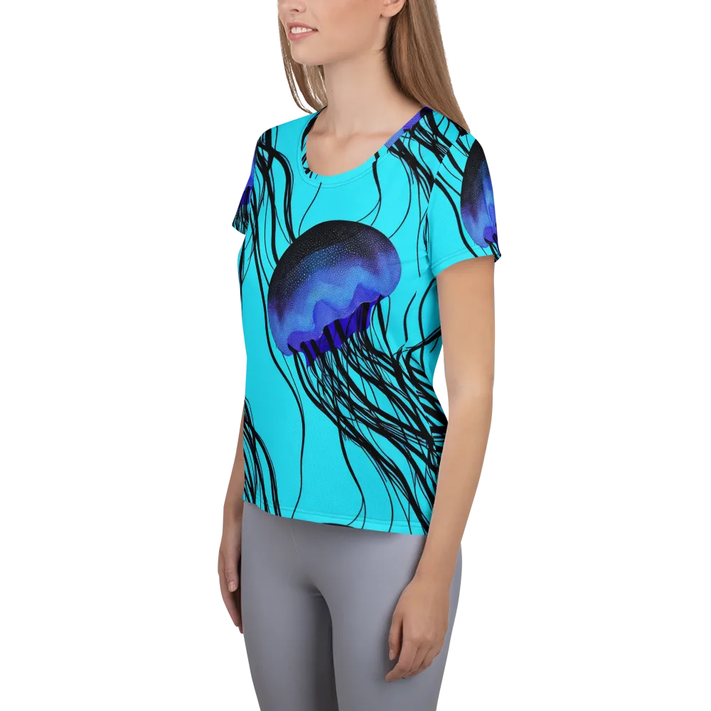 Electric Jelly on Women's Athletic T-Shirt — Left