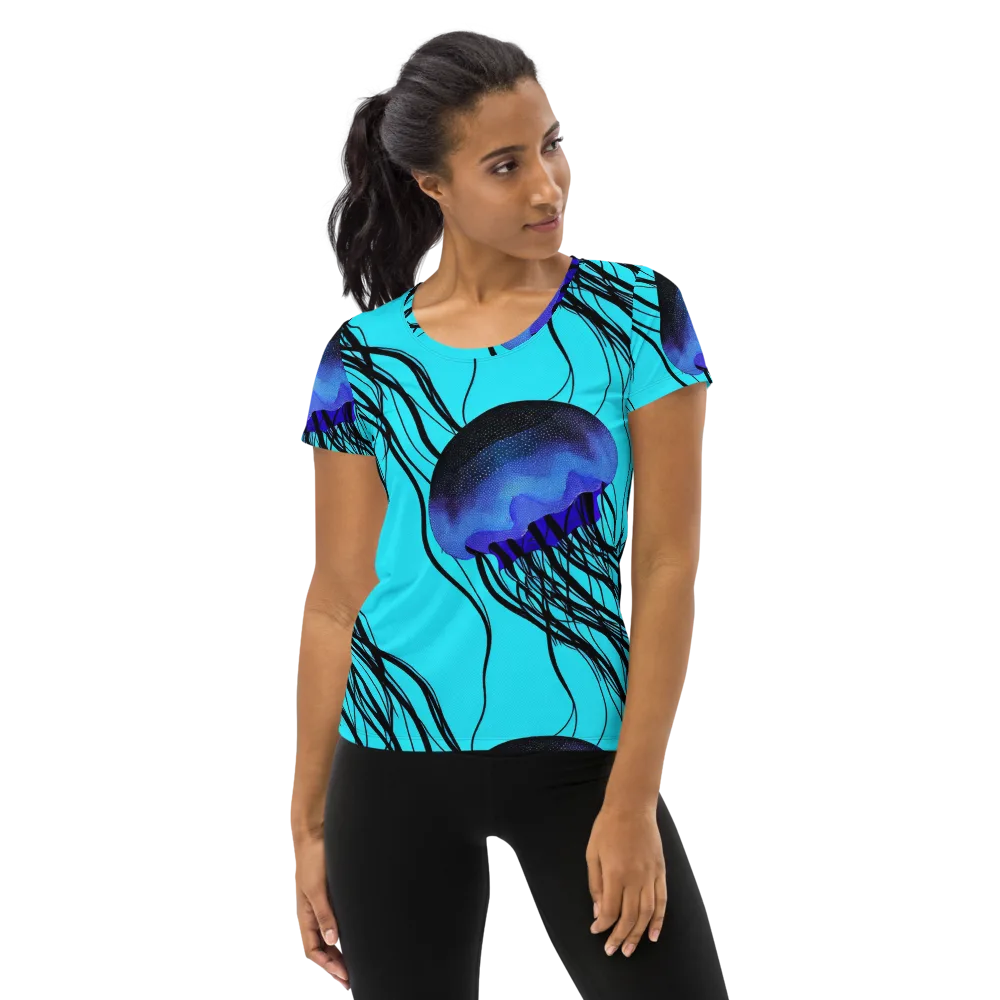 Electric Jelly on Women's Athletic T-Shirt — Front