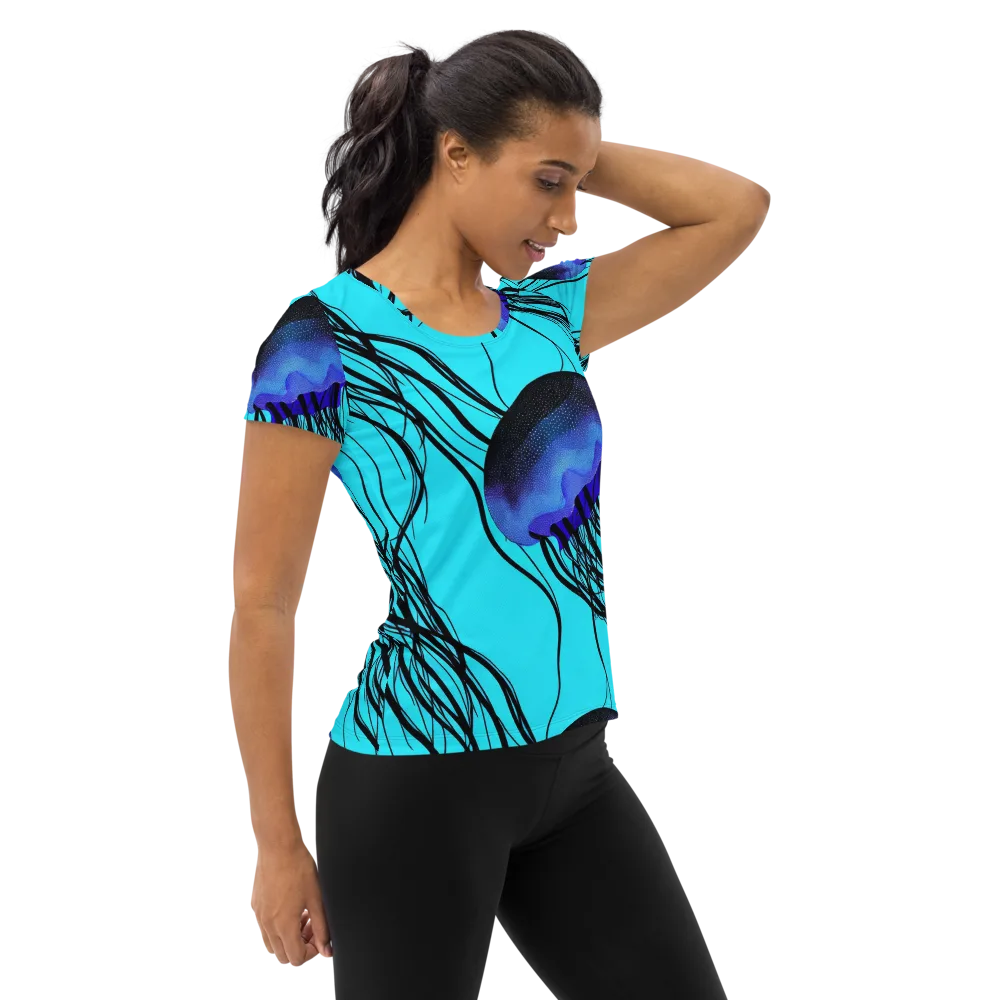 Electric Jelly on Women's Athletic T-Shirt — Right