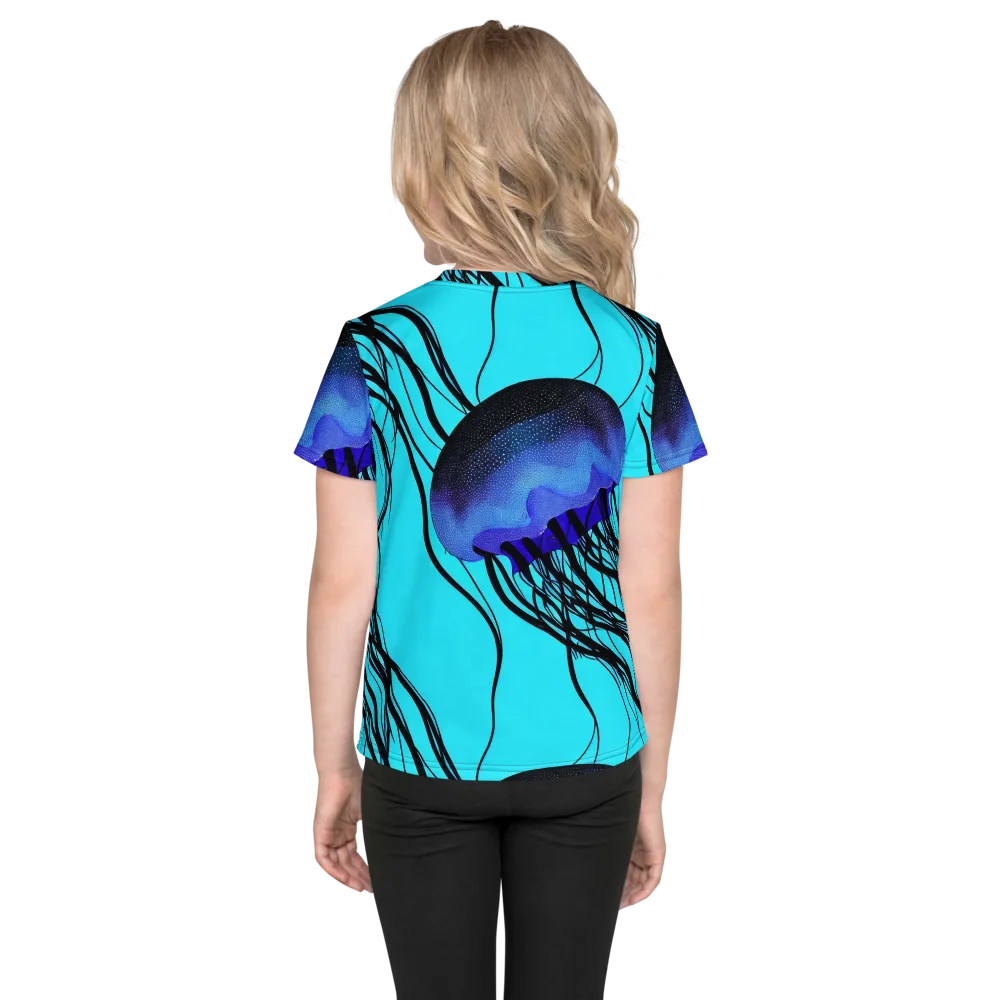 Electric Jelly on Kids Crew Neck T-Shirt — Back