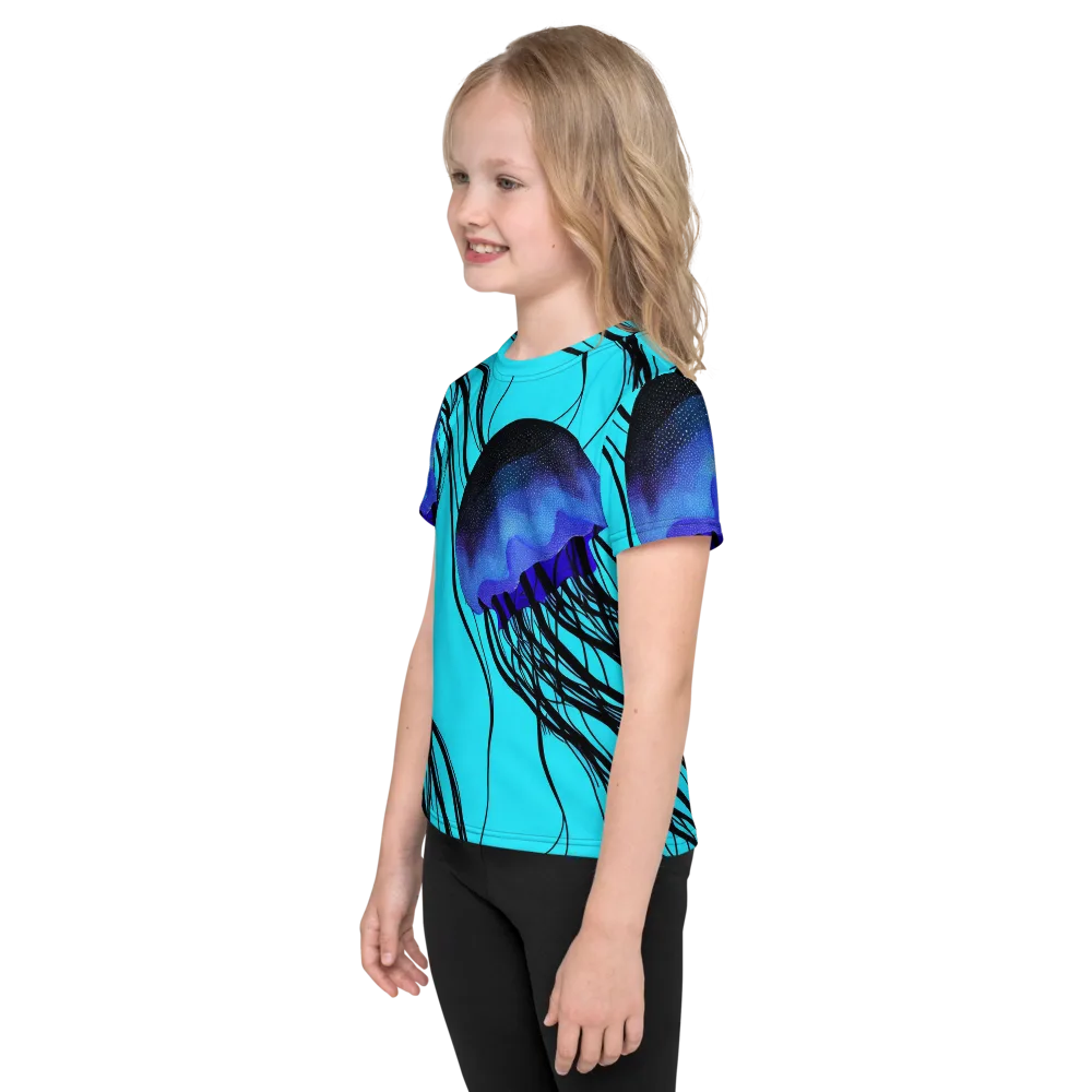 Electric Jelly on Kids Crew Neck T-Shirt — Left