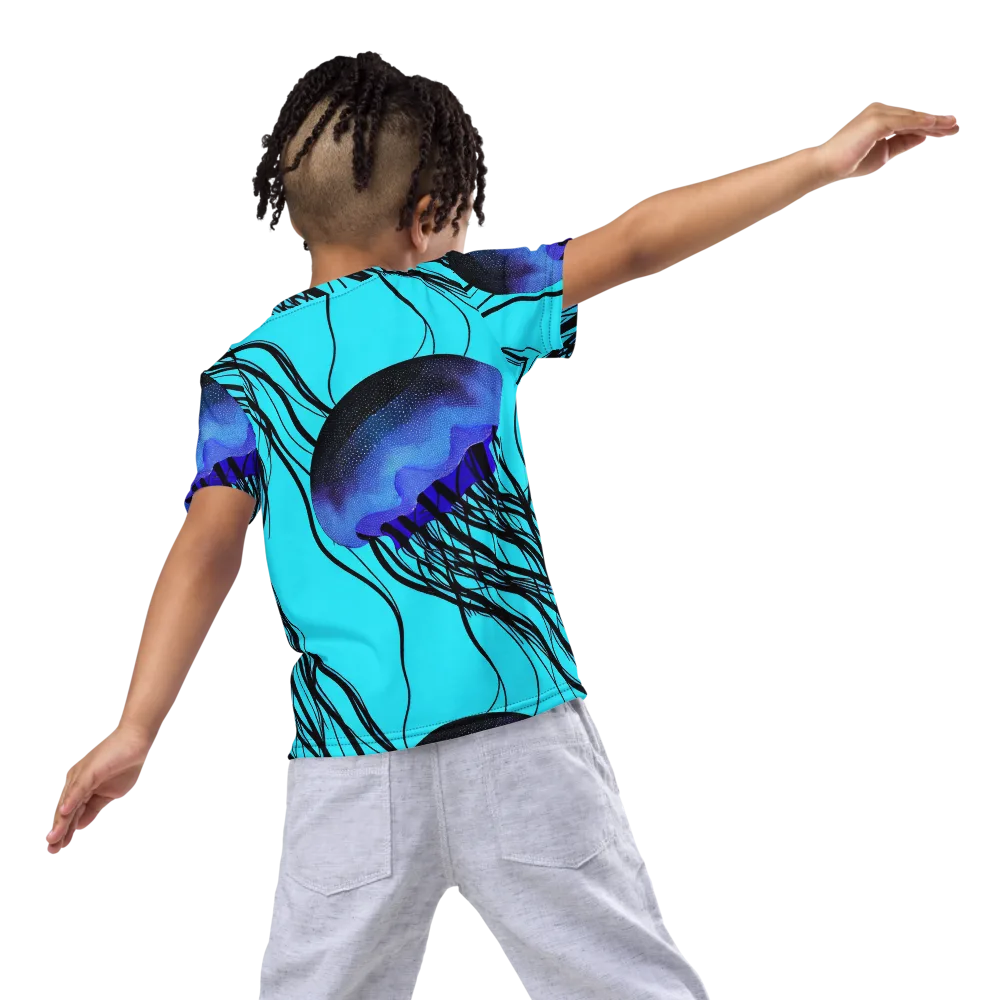Electric Jelly on Kids Crew Neck T-Shirt — Back