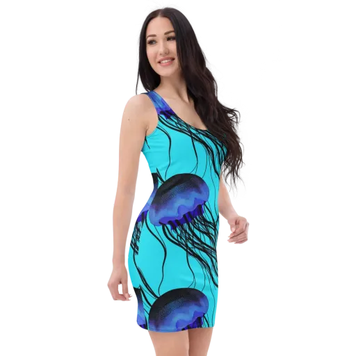 Electric Jelly on a Bodycon Dress