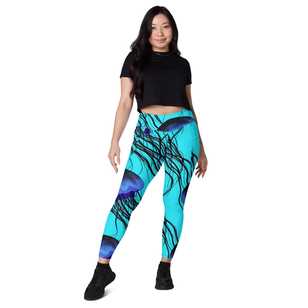 Electric Jelly on Leggings with Pockets — Front