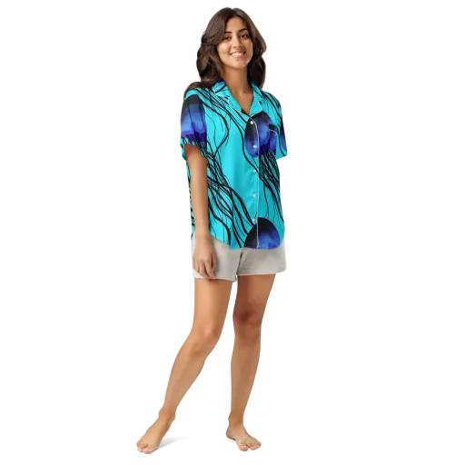 Electric Jelly on a Women's Short Sleeve Pajama Top