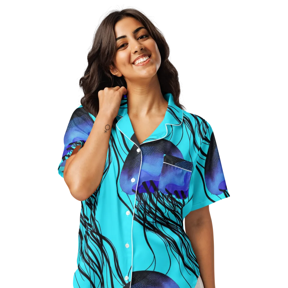 Electric Jelly on Women's Short Sleeve Pajama Top — Front