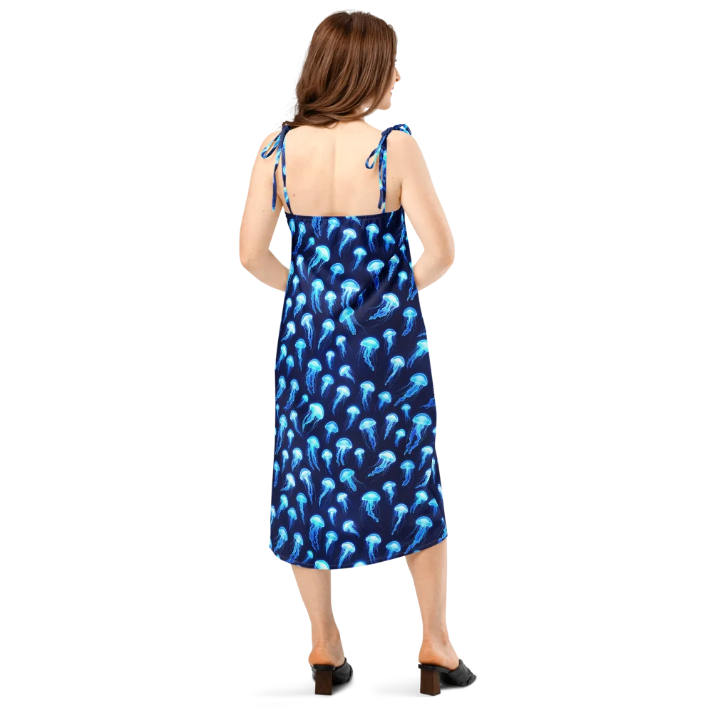 Deepsea Glow on Slip Dress — Back