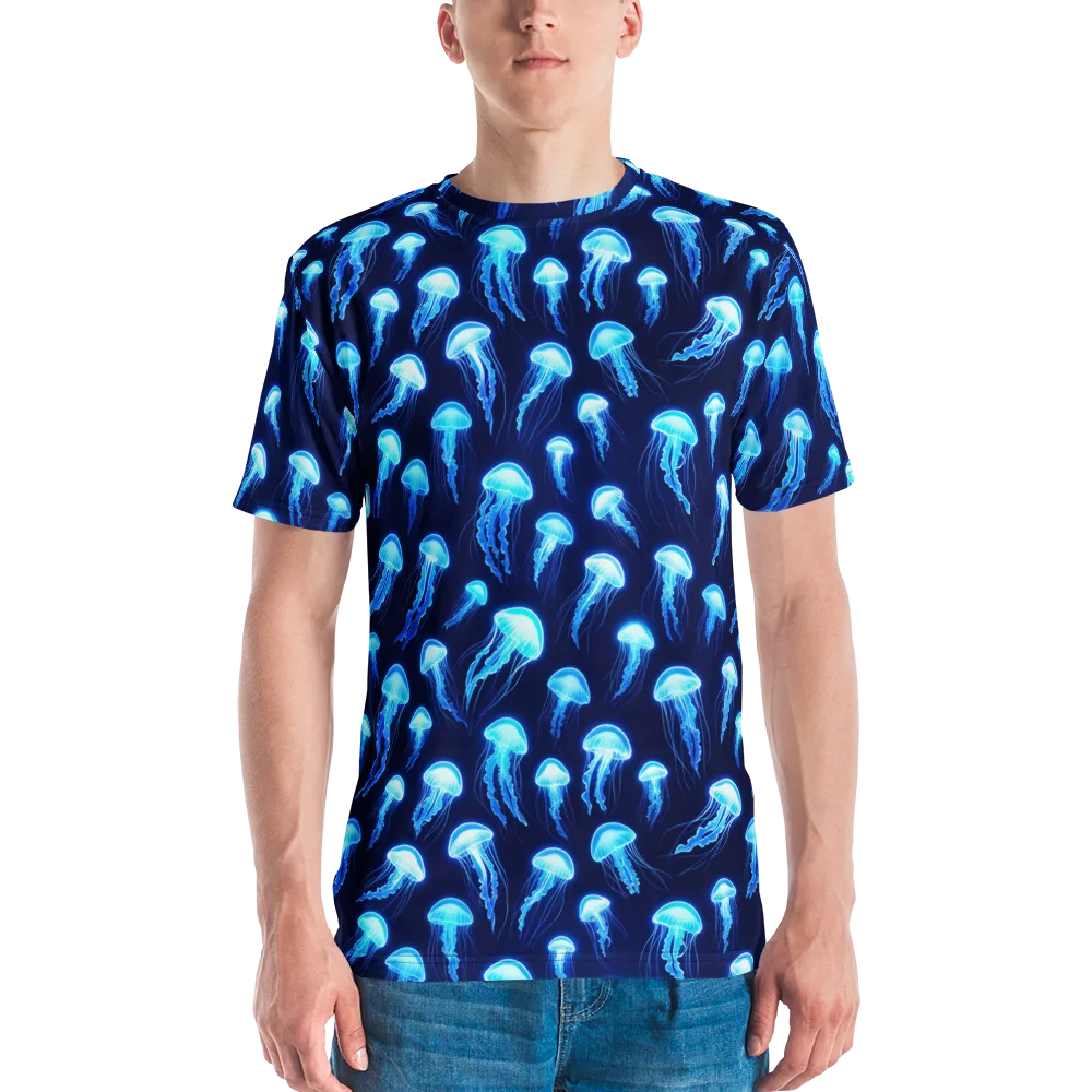 Deepsea Glow on Men's Crew Neck T-Shirt — Front