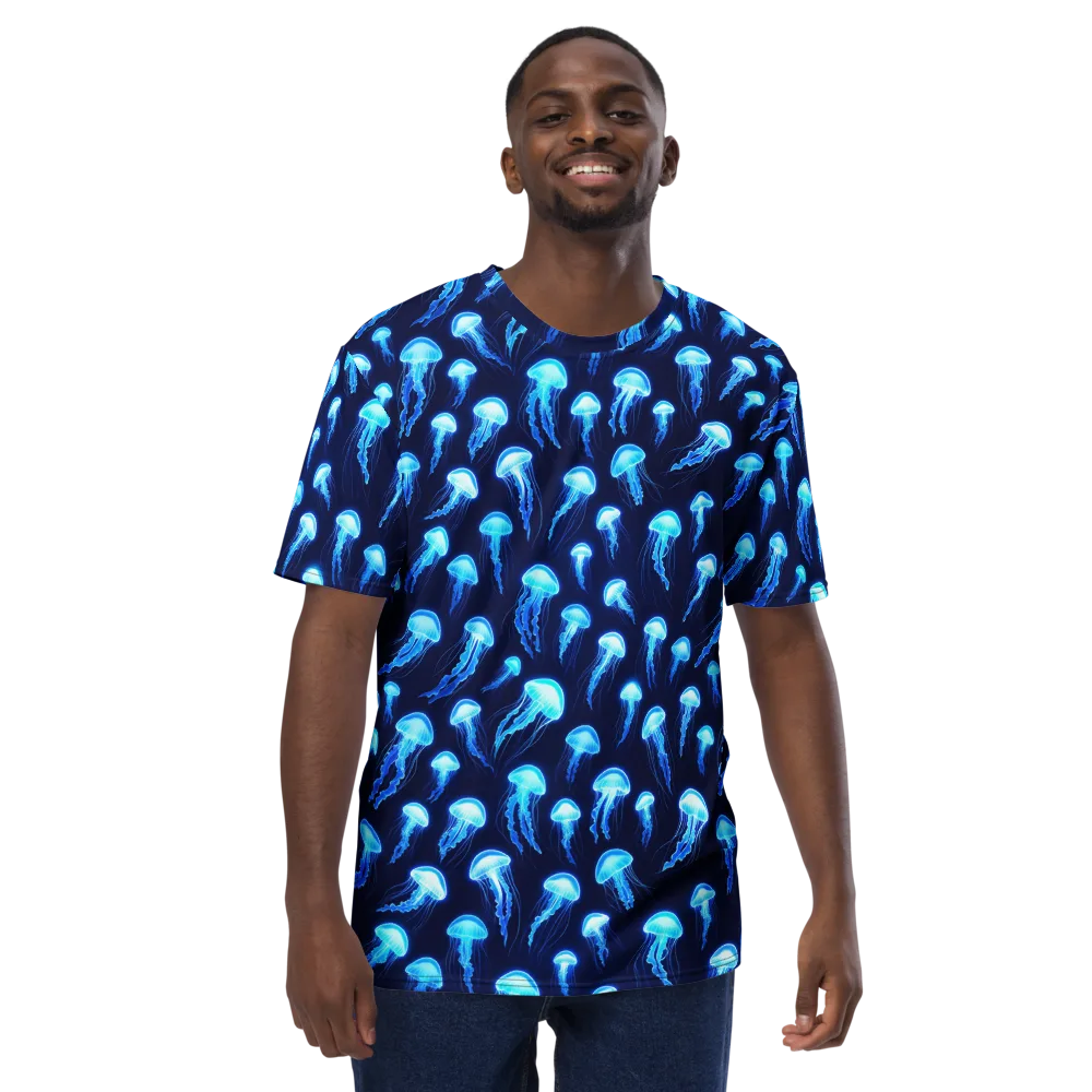 Deepsea Glow on Men's Crew Neck T-Shirt — Front