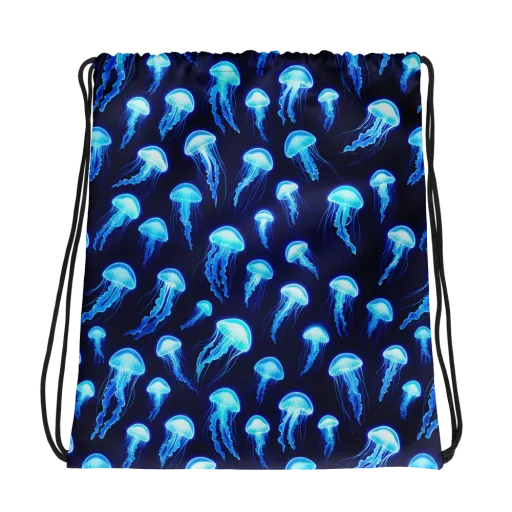 Deepsea Glow on a Drawstring Bag
