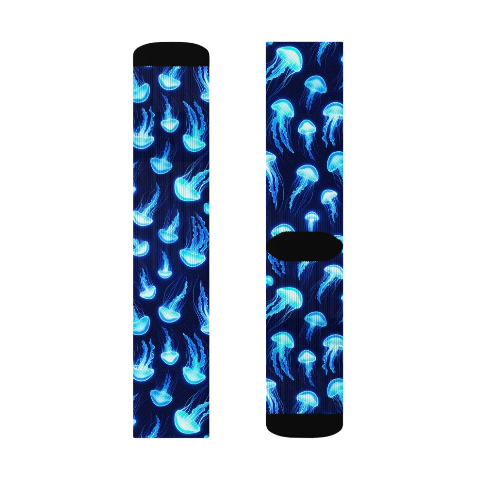 Deepsea Glow on Socks — Left Sock