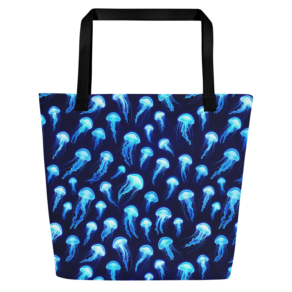 Deepsea Glow on Large Tote Bag W/ Pocket — Front