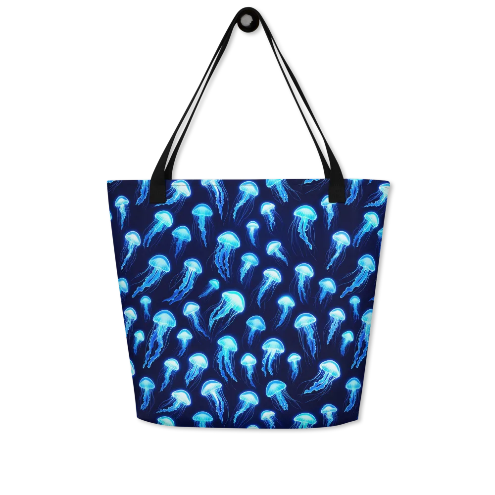 Deepsea Glow on Large Tote Bag W/ Pocket — Front