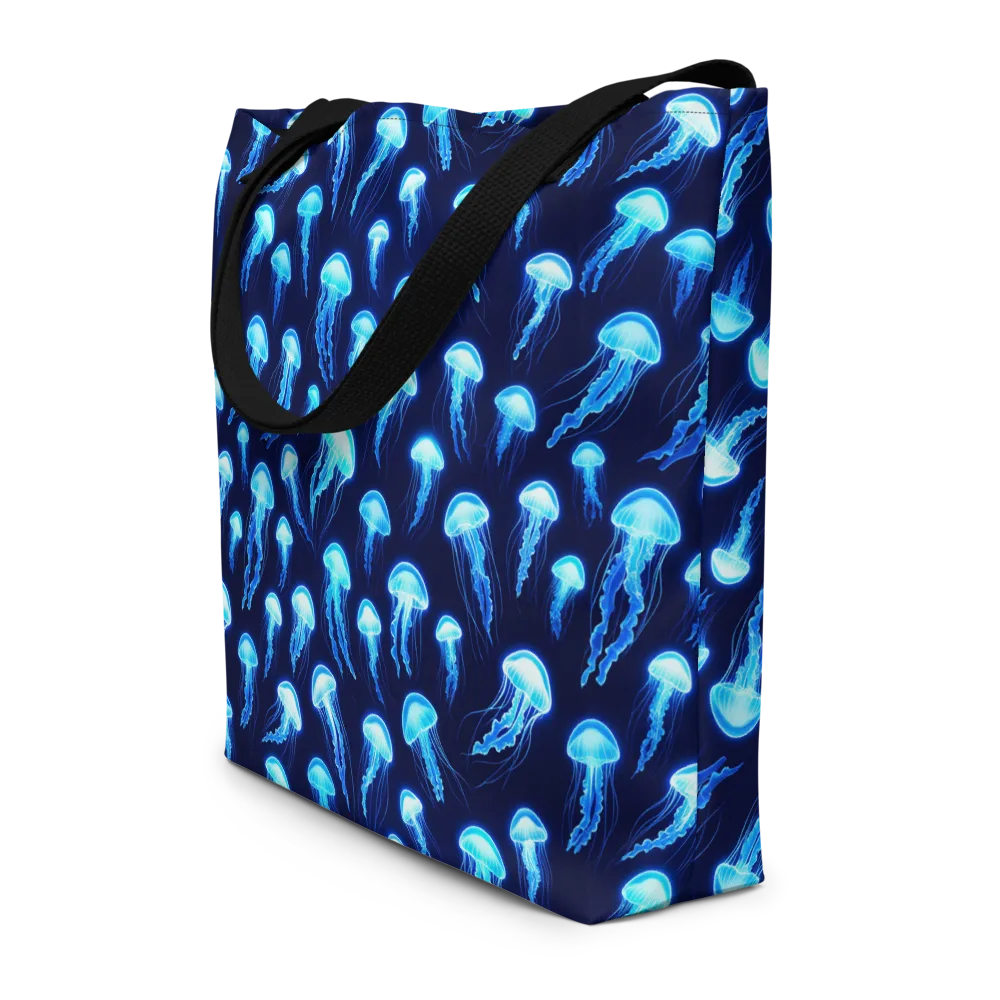 Deepsea Glow on Large Tote Bag W/ Pocket — Front
