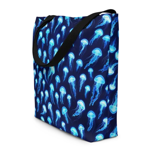 Deepsea Glow on a Large Tote Bag W/ Pocket