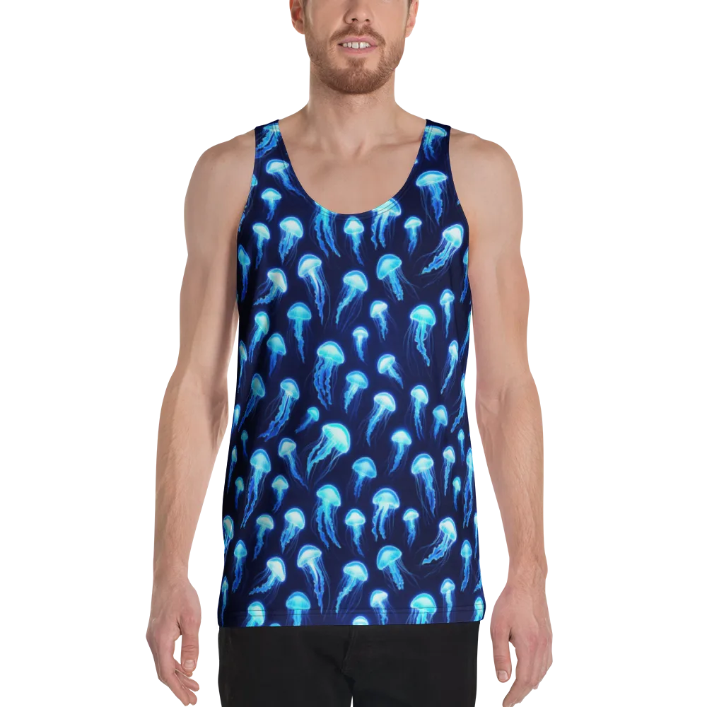 Deepsea Glow on Men's Tank Top — Front