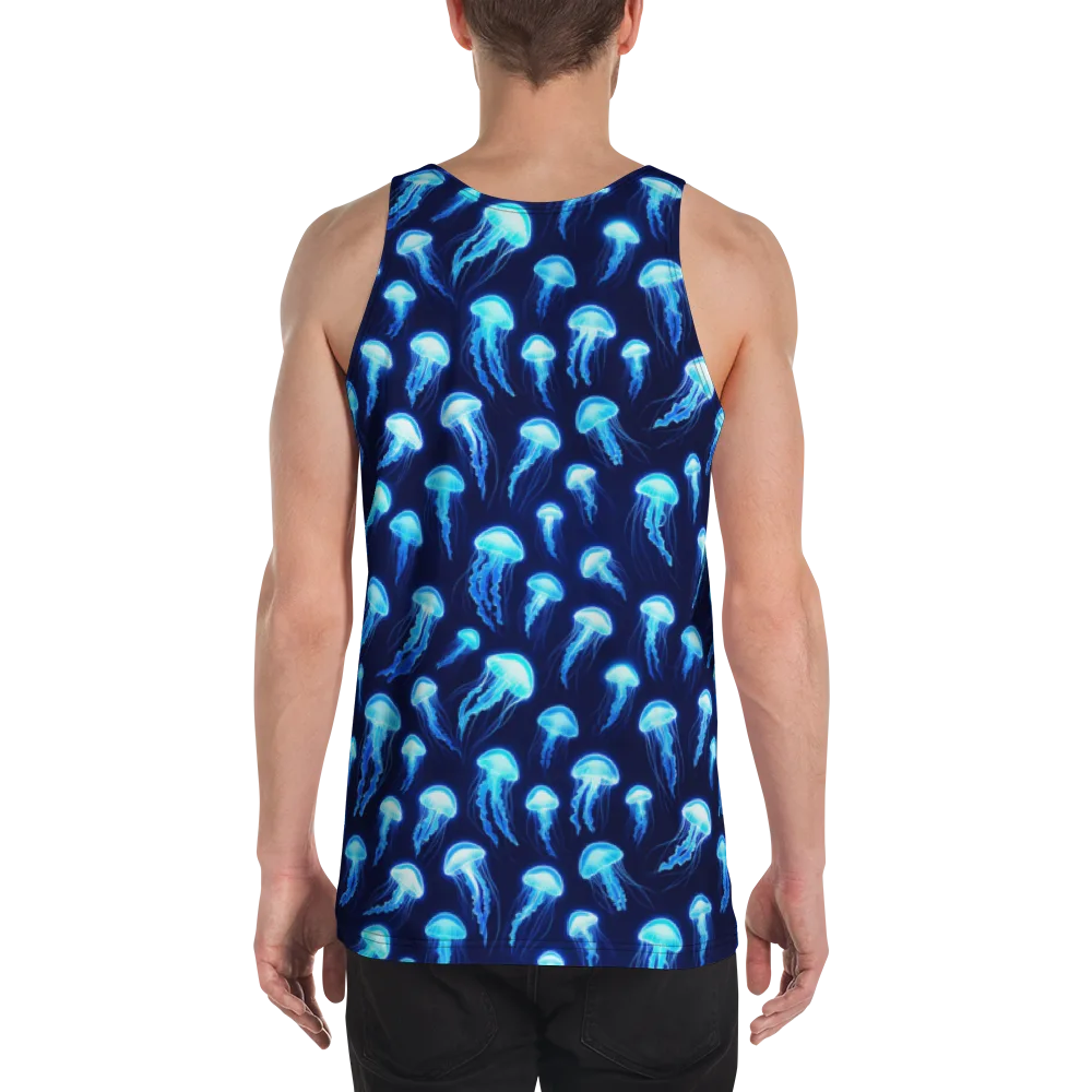 Deepsea Glow on Men's Tank Top — Back