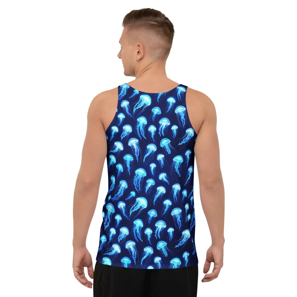 Deepsea Glow on Men's Tank Top — Back